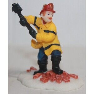 O'Well Construction Worker Breaking Bricks Christmas Village Figurine